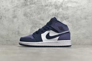 【情侣款】 市面唯一纯原级别 Air Jordan 1 MiD 桑德紫 黑紫脚趾 尺码 36 36.5 37.5 38 38.5 39 40 40.5 41 42 42.5 43 44 44.5 45 46