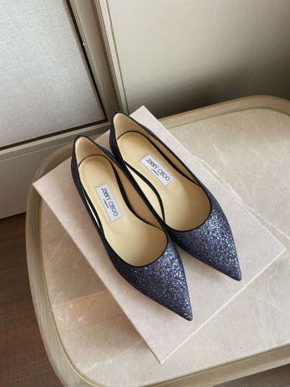 Jimmy Choo 跟高1cm 尖头、浅口、鞋面粗细拼接 鞋面：高密度格丽特 内里：进口全粒面水晶羊皮 大底：真皮大底 跟高： 平底1.0cm 中跟6.5cm 高跟8.5cm /尺寸信息./ SIZE ：35-40 - Click Image to Close