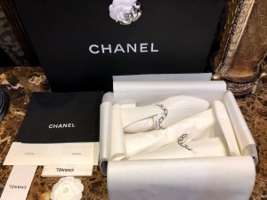 Chanel 34-41 白色链条乐福鞋