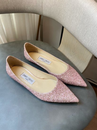 Jimmy Choo 1cm 尖头、浅口、鞋面粗细拼接 鞋面：高密度格丽特 内里：进口全粒面水晶羊皮 大底：真皮大底 跟高： 平底1.0cm 中跟6.5cm 高跟8.5cm /尺寸信息./ SIZE ：35-40 - Click Image to Close