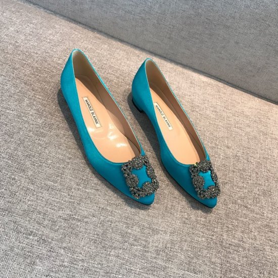 Manolo Blahnik 鞋面：意大利进口原厂真丝 内里：意大利进口水晶羊皮 鞋底：意大利进口真皮大底 size：35～40 Heel height ：flat、5.5cm、7cm、8.5cm、10cm - Click Image to Close