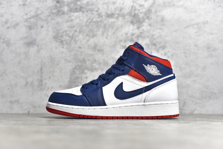 【情侣款】 市面唯一纯原级别 Air Jordan 1 MiD 美国队 尺码 35.5 36 36.5 37.5 38 38.5 39 40 40.5 41 42 42.5 43 44 44.5 45 - Click Image to Close