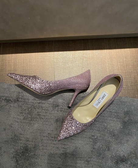 Jimmy Choo 8.5cm 尖头、浅口、鞋面粗细拼接 鞋面：高密度格丽特 内里：进口全粒面水晶羊皮 大底：真皮大底 跟高： 平底1.0cm 中跟6.5cm 高跟8.5cm /尺寸信息./ SIZE ：35-40 - Click Image to Close