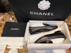 Chanel 34-41 羊皮链条乐福鞋