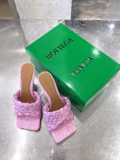 Bottega Veneta 最新编织款式 垫脚羊皮 真皮包跟 真皮注塑大底 码数：35-42 跟高：9CM - Click Image to Close