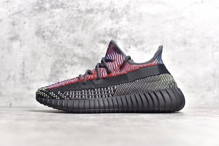 Yeezy Boost 350V2 “Yecheil” 黑红 天使/鞋带反光版 货号：FW5190 万邦原厂鞋面 原厂鞋带 原厂巴斯夫大底 市面独家原厂前支撑双向弹力材料 正确后跟外翻弧度 区别市面一切版本 尺码 36 36.5 37 38 38.5 39 - Click Image to Close