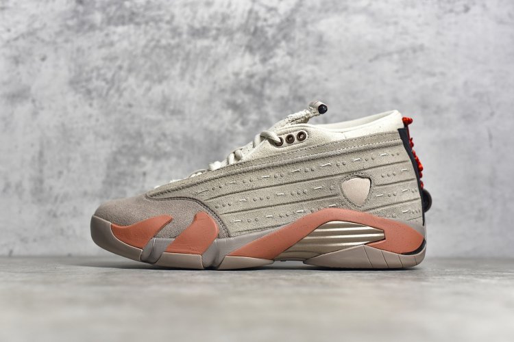 【男码】纯原级别 CLOT x Air Jordan AJ14 Low “Terracotta”市面首发正确细节版本 原鞋开发数月出货。 尺码：40 40.5 41 42 42.5 43 44 44.5 45 46 47.5 - Click Image to Close