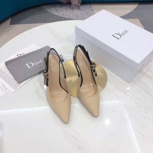 代购品质 Dior/迪奥 2020 J'ADior 粉色与本色刺绣 TDJ 系列跟鞋 内里：纯绵羊皮 鞋跟：真皮包跟 鞋底：意大利A级牛皮底 跟高：9.5cm Size：34-41