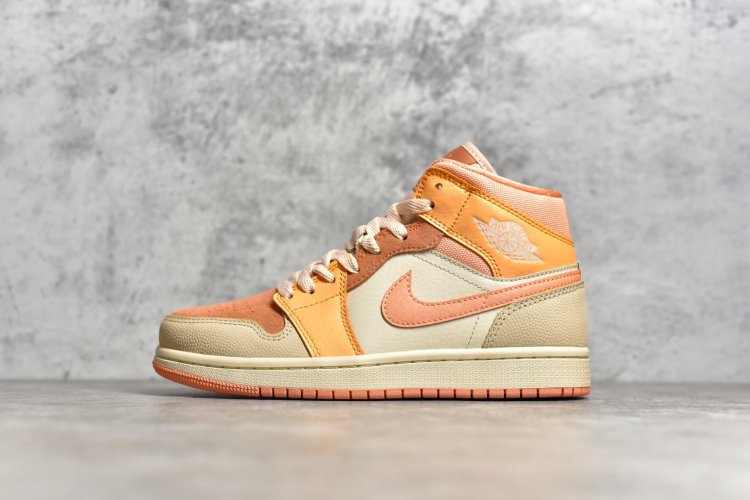 【女款】 市面唯一纯原级别 Air Jordan 1 MiD 杏橙 尺码 35.5 36 36.5 37.5 38 38.5 39 - Click Image to Close