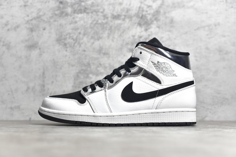 【男码】 市面唯一纯原级别 Air Jordan 1 MiD 黑白银 小伦纳德 尺码 40 40.5 41 42 42.5 43 44 44.5 45 46 - Click Image to Close