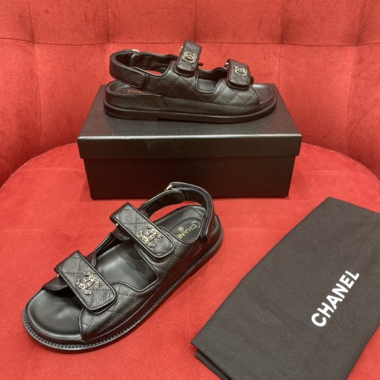 Chanel 每年夏季都会有的魔术贴_年年都穿不腻_年年都不会过时～ 原厂胎牛皮 意大利A级真皮大底 35-40码 - Click Image to Close