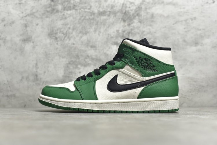 【情侣款】 市面唯一纯原级别 Air Jordan 1 MiD 凯尔特人 白绿脚趾 尺码 36 36.5 37.5 38 38.5 39 40 40.5 41 42 42.5 43 44 44.5 45 46 - Click Image to Close