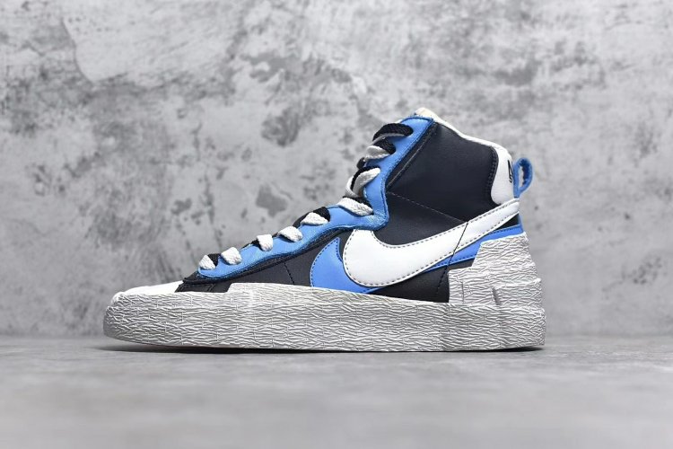 【情侣款】纯原版本--Sacai x Nike Blazer Mid 联名走秀款 黑白蓝 尺码 : 36 36.5 37.5 38 38.5 39 40 40.5 41 42 42.5 43 44 44.5 45 46 - Click Image to Close