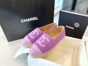 Chanel 香芋紫毛呢渔夫鞋 35-36-37-38-39-40-41现货