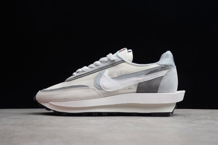 【情侣款】纯原版本--Sacai x Nike LDWaffle 联名走秀款 白灰 #解构高端跑鞋 完美鞋型 #双钩双鞋舌（正确一层外露 一层包边） #原厂网布 透气性无敌 尺码 : 36 36.5 37.5 38 38.5 39 40 40.5 41 4 - Click Image to Close