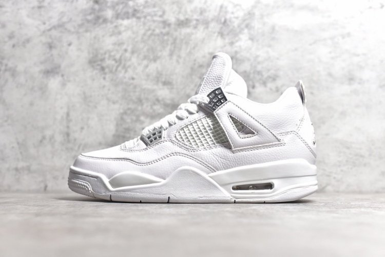 【男码】 大厂出品 诠释市场最强四代 Air Jordan 4 “Pure Money” 4白猫 首发于 2006 年发售的白猫配色 采用纯白的鞋身和鞋底，加上金属铬质感的配饰 最高工艺复刻 米白内衬无色差修正 #原盒原配 独家配原鞋拆解开发 #原楦原纸板 - Click Image to Close