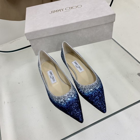 Jimmy Choo 2021早秋冰雪奇缘渐变色高跟鞋 GLOW IN THE DARK 系列特别Love 高跟鞋融入特殊夜光闪粉 优雅魅力 鞋面 进口定做喷墨格利特 内里 混种山羊皮 大底 意大利真皮大底 码数 35-39 （34 40 定做不退换） 跟 - Click Image to Close