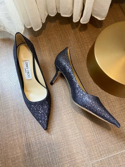 Jimmy Choo 跟高6.5cm 尖头、浅口、鞋面粗细拼接 鞋面：高密度格丽特 内里：进口全粒面水晶羊皮 大底：真皮大底 跟高： 平底1.0cm 中跟6.5cm 高跟8.5cm /尺寸信息./ SIZE ：35-40 - Click Image to Close