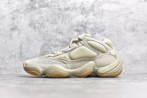 Yeezy500 “Stone”石 全面出货 原材料原楦头定型 独家进口原厂翻毛皮 质感可见 针车间距同步公司 报废率极高提升成本不吝啬 后跟小V包裹夹角可见/区分市面松垮脚裸 原底刻字清晰无残缺/鞋舌皮革处有闪粉防伪 尺码36 36.5 37 38 38