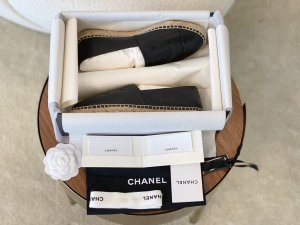 Chanel 黑色胎牛皮渔夫鞋 35-36-37-38-39-40-41