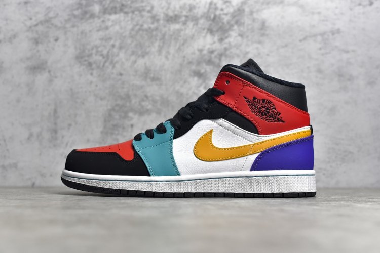 【男码】 市面唯一纯原级别 Air Jordan 1 MiD 彩色拼接 尺码 40 40.5 41 42 42.5 43 44 44.5 45 46 - Click Image to Close