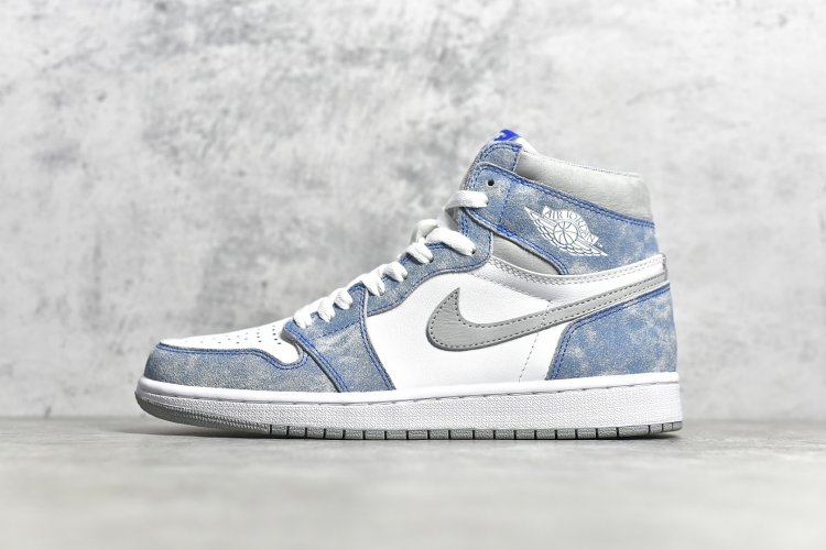 【情侣款】独家纯原 Air Jordan 1 Retro "Hyper Royal" KL薄荷糖/水洗白蓝 真正原鞋开发 正确水洗工艺 皮料正确 正确鞋头皮料 正确鞋头冲孔 细节只对比ZP 完美还原AJ1鞋型 耗时三个月开发 随意对比市面其他版本 Size - Click Image to Close