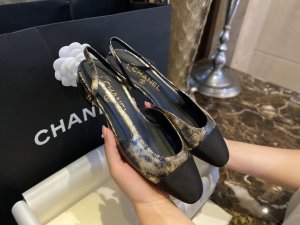 Chanel Size 34-41 Slingback金属爆裂系列
