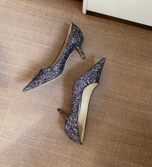 Jimmy Choo 跟高6.5cm 尖头、浅口、鞋面粗细拼接 鞋面：高密度格丽特 内里：进口全粒面水晶羊皮 大底：真皮大底 跟高： 平底1.0cm 中跟6.5cm 高跟8.5cm /尺寸信息./ SIZE ：35-40 - Click Image to Close