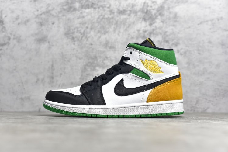 【情侣款】 市面唯一纯原级别 Air Jordan 1 MiD 白绿橙 尺码 36 36.5 37.5 38 38.5 39 40 40.5 41 42 42.5 43 44 44.5 45 - Click Image to Close