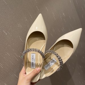 Jimmy Choo 经典凉鞋 flats 全部施华洛世奇水钻，纯手工镶嵌！进口的牛漆皮不会太僵硬 size：34-40