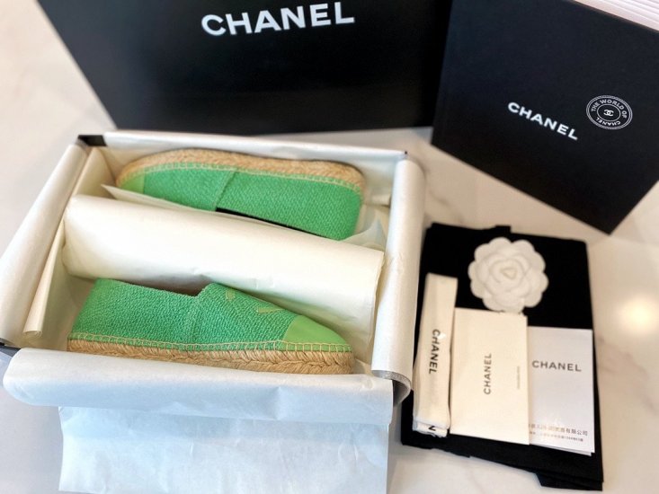 Chanel 青草绿毛呢渔夫鞋 35-36-37-38-39-40-41现货 - Click Image to Close