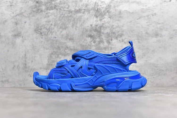 【情侣款】 Balenciaga巴黎世家 Track Sandal Sneakers 蓝色 巴黎3代工厂出品 七层组合大底 包装 细节专柜一致 size 35 36 37 38 39 40 41 42 43 44 45 - Click Image to Close