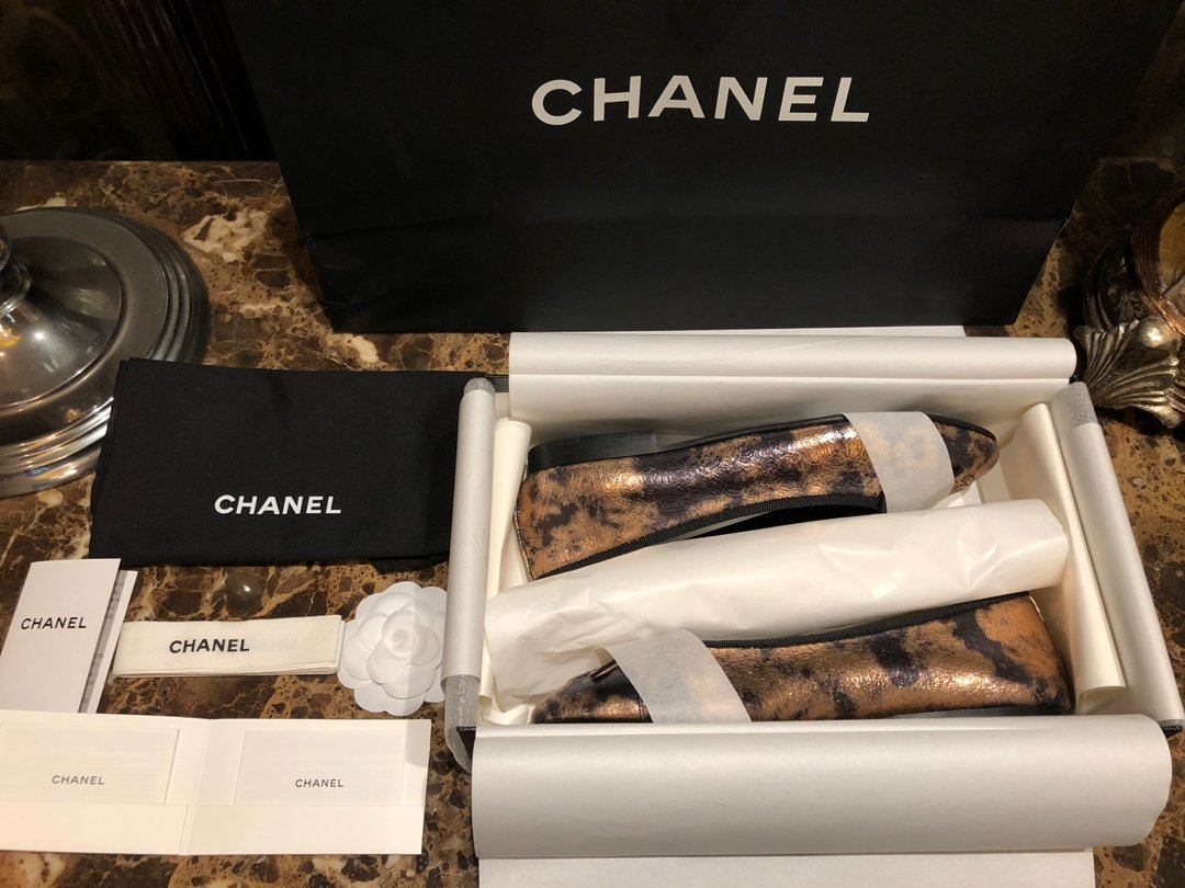 Chanel 爆裂玫瑰金芭蕾舞鞋 34-41