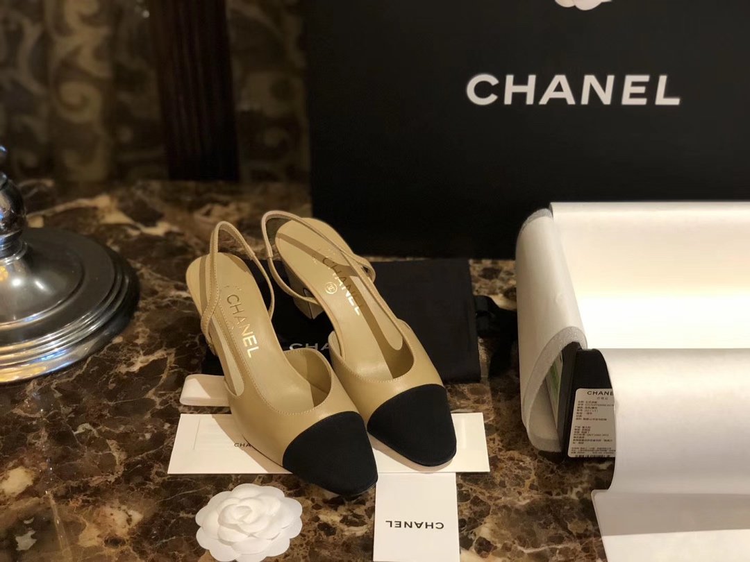 Chanel 杏色黑头 34-41