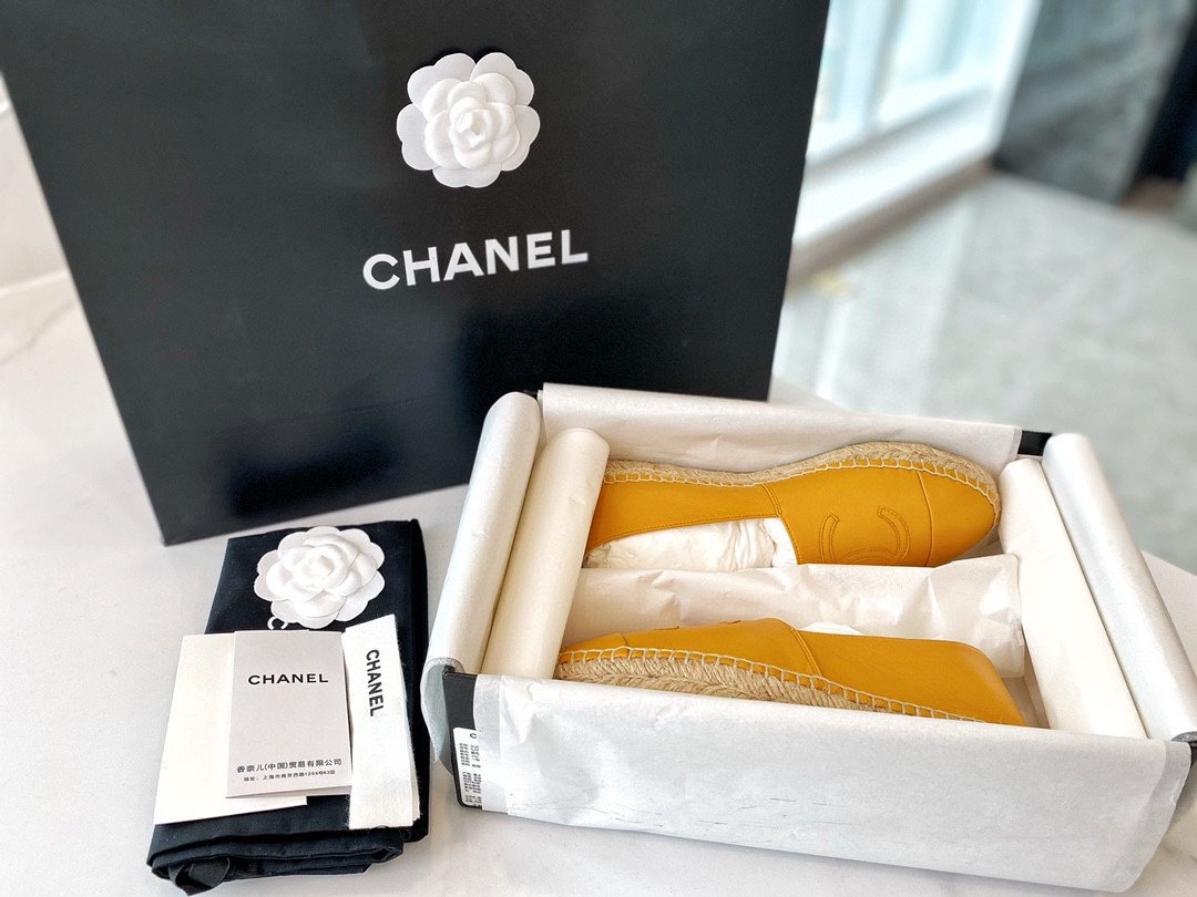 Chanel 超级无敌软的黄色羊皮渔夫鞋 35-36-37-38-39-40-41